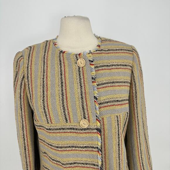 Vintage Y2K Chanel Evening Jacket Wool  Womens FR 44 Old Money Classic - Picture 10 of 16